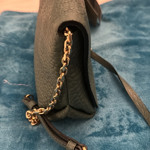 Burberry Brand new Medium Mildenhall clutch with strap Cadet Green crossbody - Picture 7 of 14